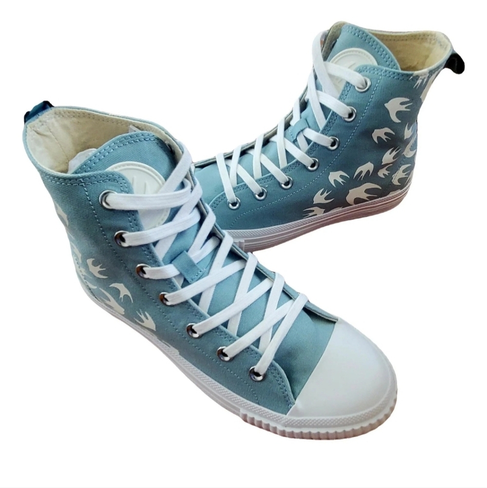 Unisex MCQ by Alexander McQueen High Top Swallow Vulc Sneakers,   EU 41